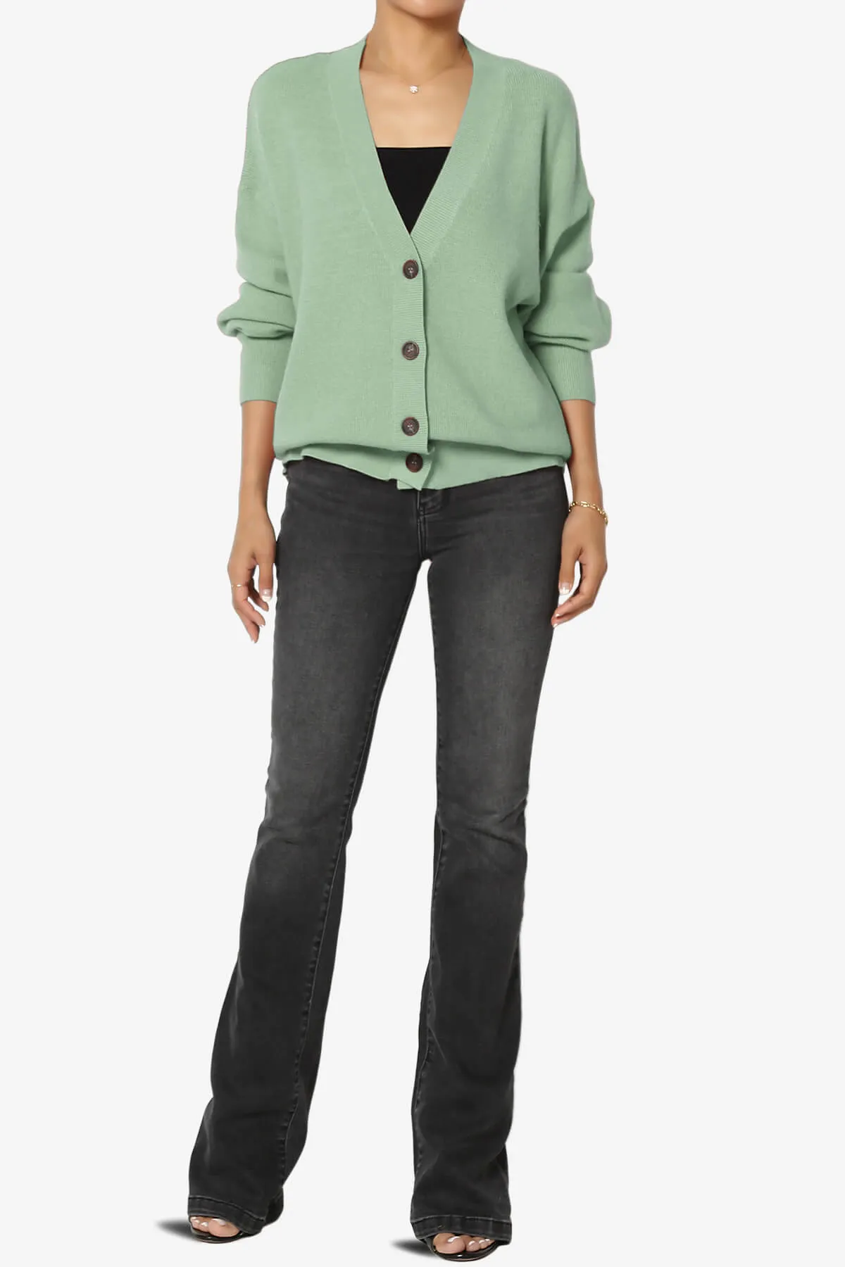 Nicky Micro Waffle Viscose Knit Cardigan PLUS