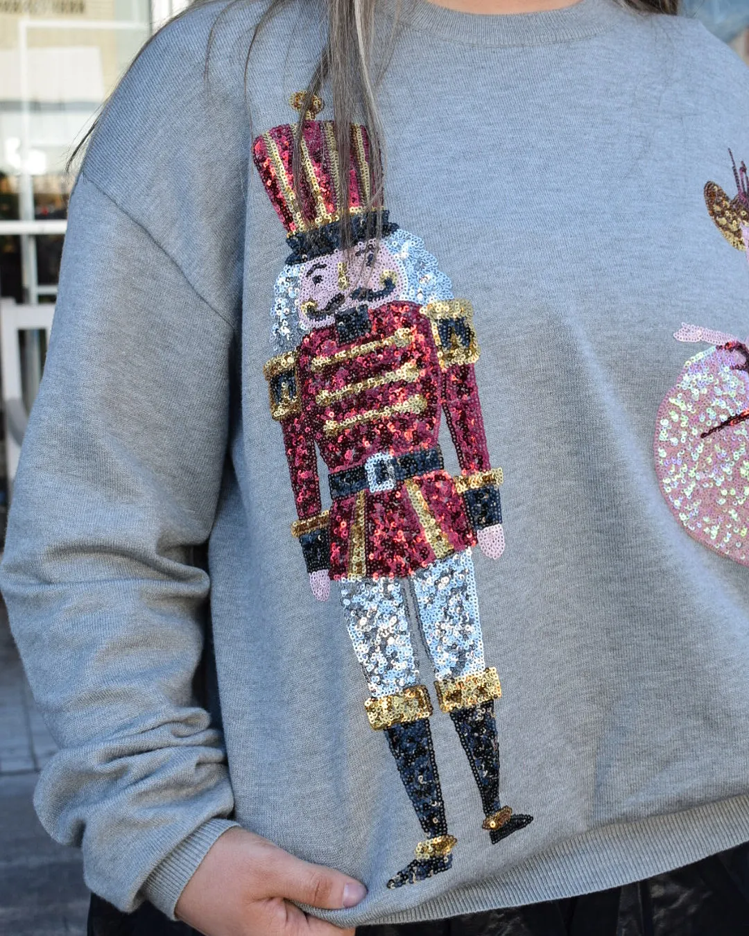 NUTCRACKER AND BALLERINA SEQUINS SWEATER