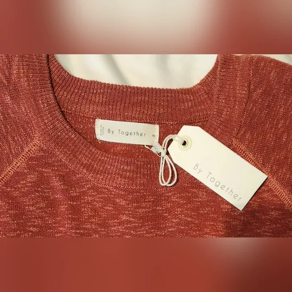 NWT By Together Women's Over &amp; Out Sweater Rust Size Medium
