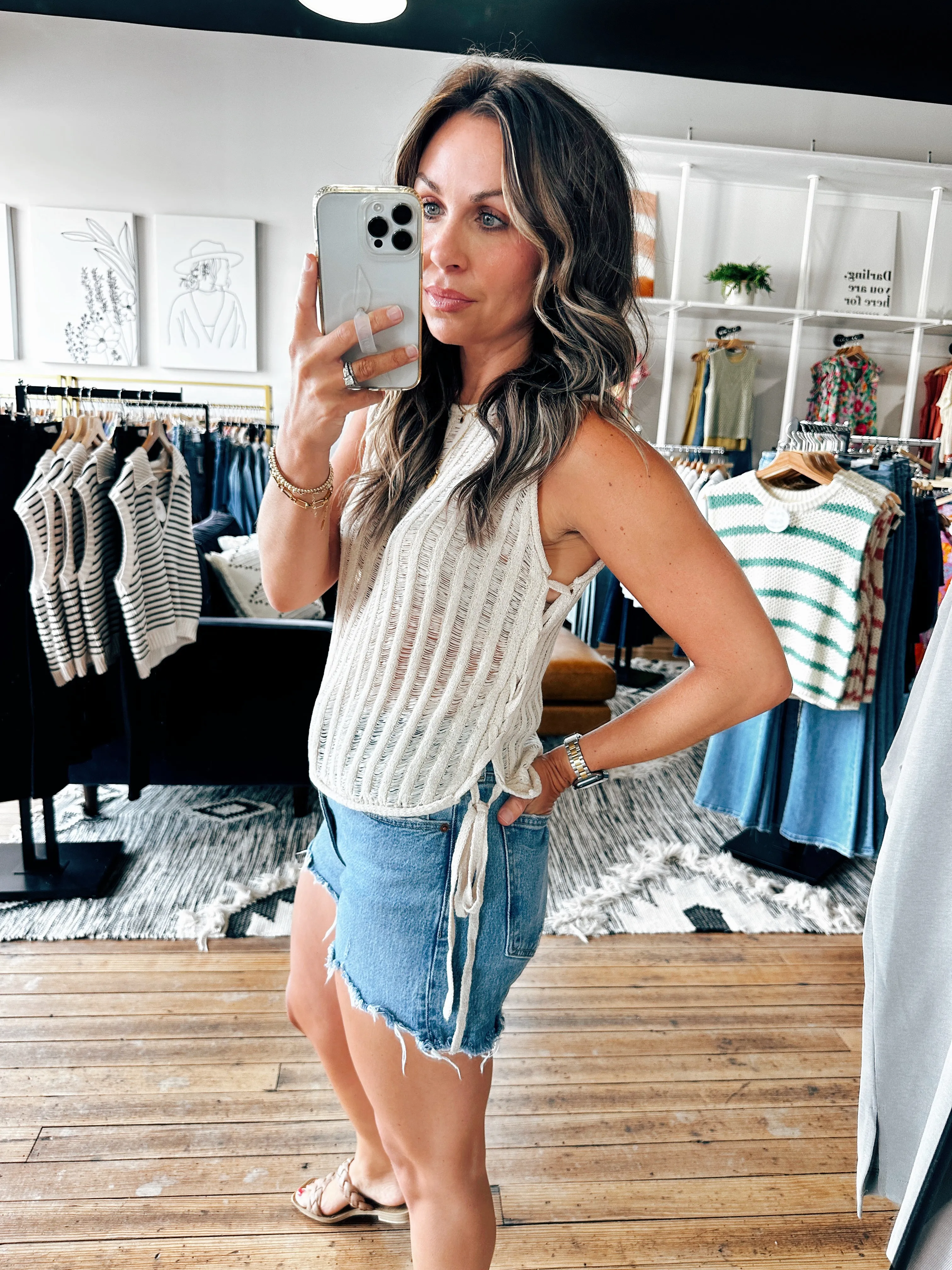 Open Stitch Lace Sweater -ALL SALES FINAL
