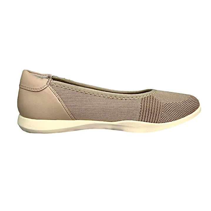 PAVLINA Women's Taupe Knit Ballerina Flats