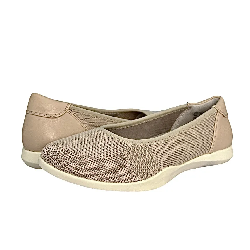 PAVLINA Women's Taupe Knit Ballerina Flats
