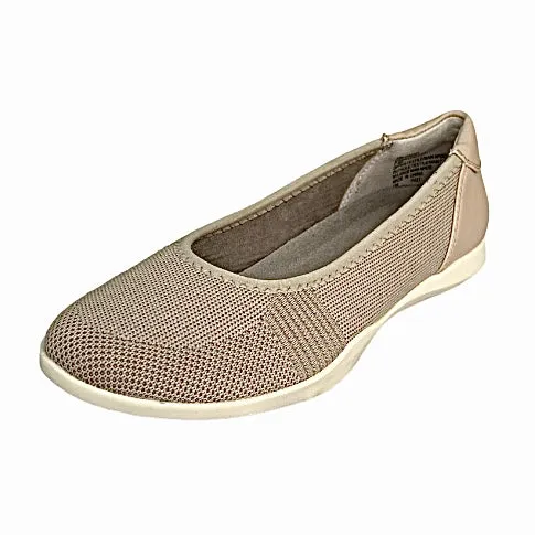 PAVLINA Women's Taupe Knit Ballerina Flats