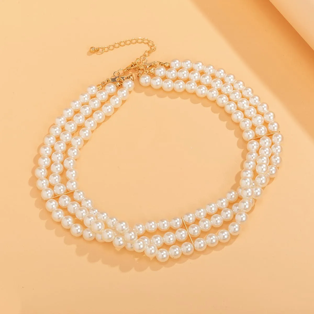 Pearl & 18K Gold-Plated Layered Choker Necklace