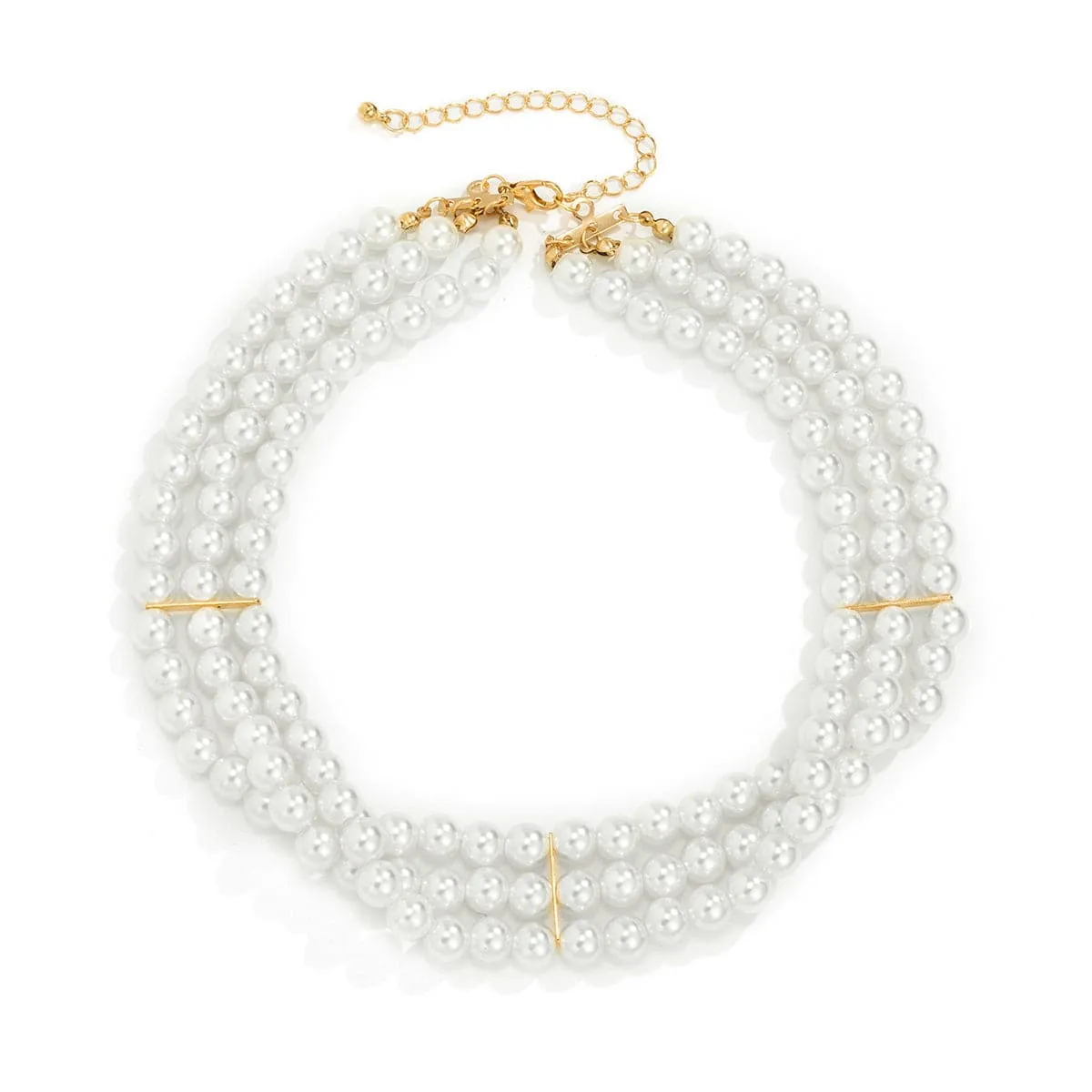 Pearl & 18K Gold-Plated Layered Choker Necklace