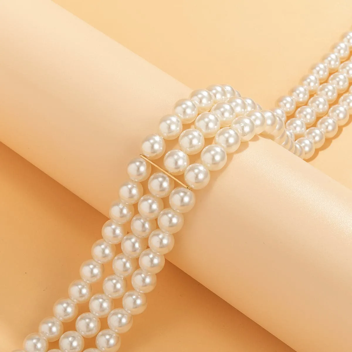 Pearl & 18K Gold-Plated Layered Choker Necklace