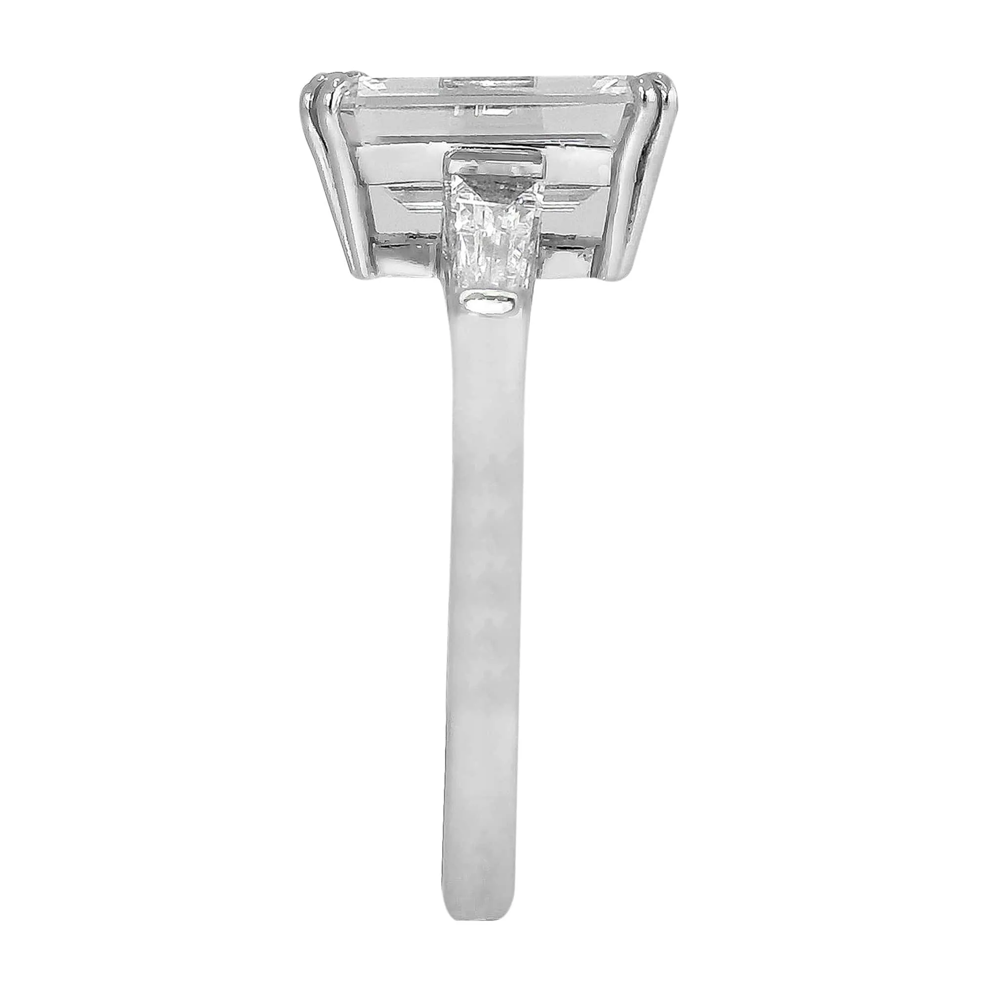 Platinum 2ct Internally Flawless Emerald Cut Diamond Ring