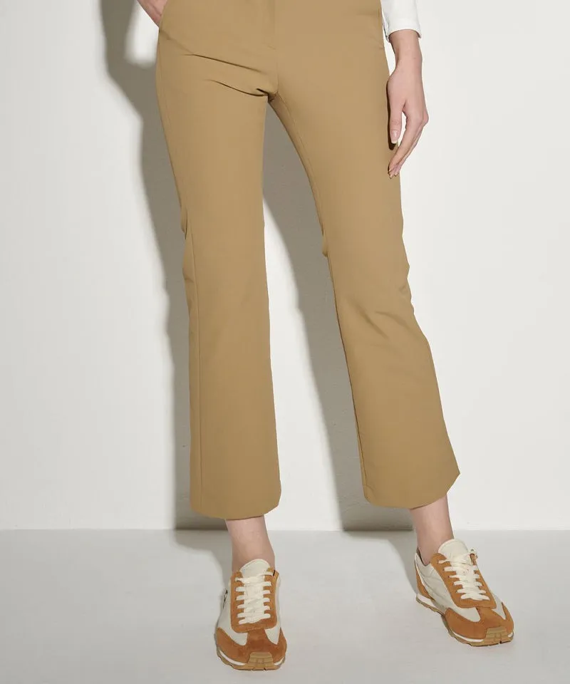 POSHERD High Stretch Bootcut Pants - Beige