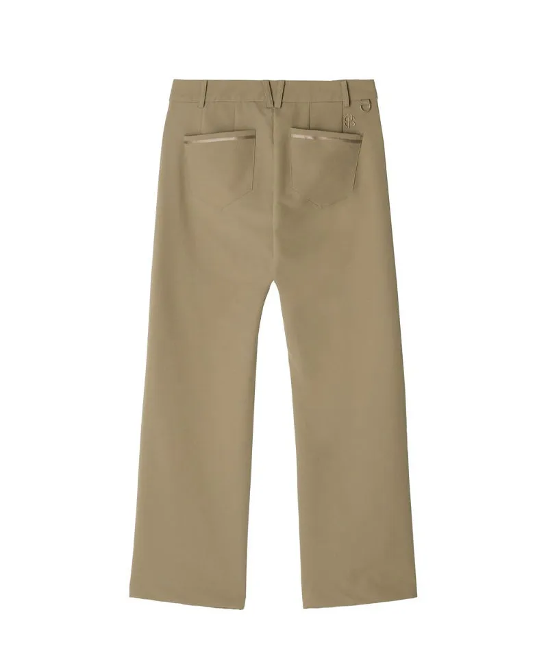 POSHERD High Stretch Bootcut Pants - Beige