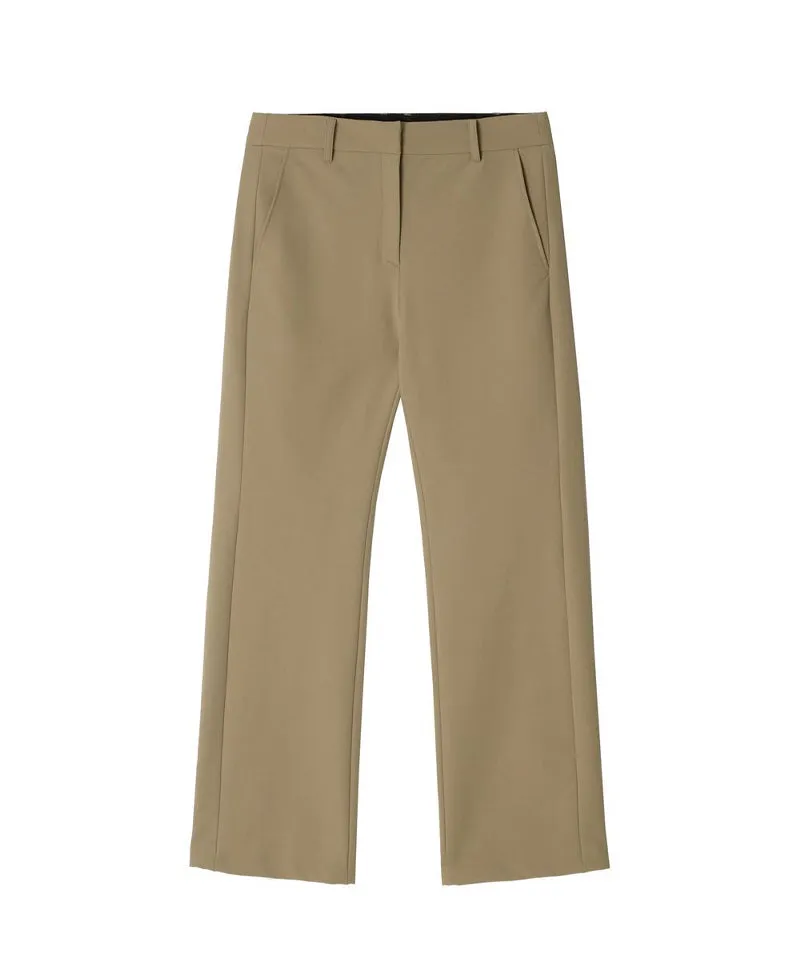 POSHERD High Stretch Bootcut Pants - Beige