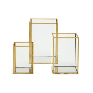 Rectangular Glass Vase- Small