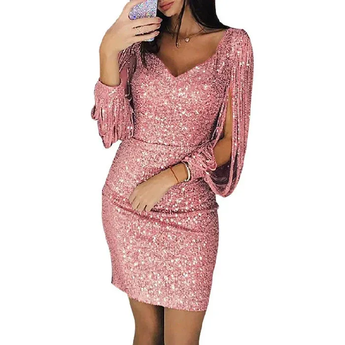Sequin Belle™ | Women's Midi Dress | Sparkling Sequins, Sleeveless Design & Comfortable Fit