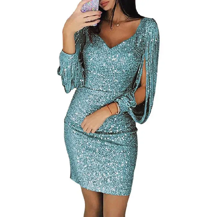 Sequin Belle™ | Women's Midi Dress | Sparkling Sequins, Sleeveless Design & Comfortable Fit