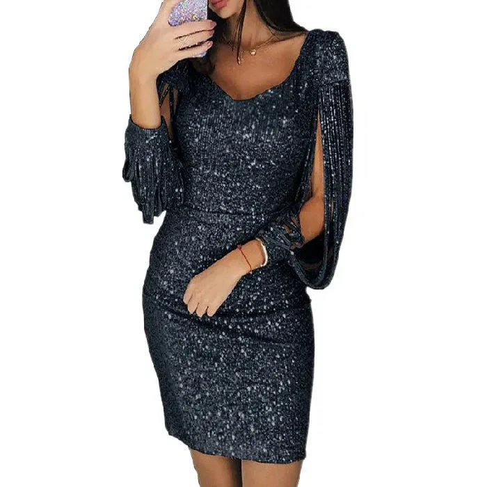 Sequin Belle™ | Women's Midi Dress | Sparkling Sequins, Sleeveless Design & Comfortable Fit