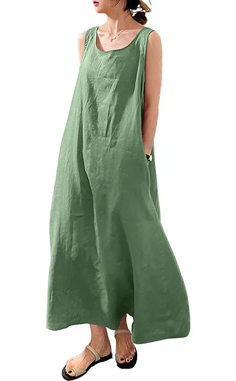 Sleeveless Cotton Summer Wear Dress