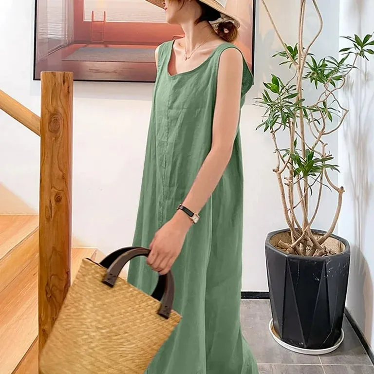 Sleeveless Cotton Summer Wear Dress