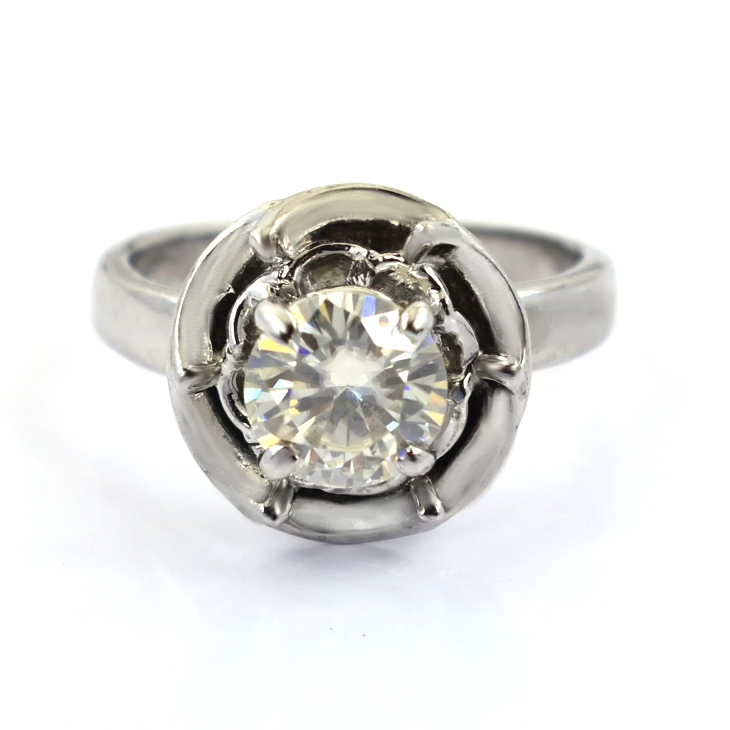 Stunning 1.40 Carat Off White Diamond Women's Ring, Elegant Look & Great Sparkle ! Ideal For Birthday Gift, Certified Diamond!