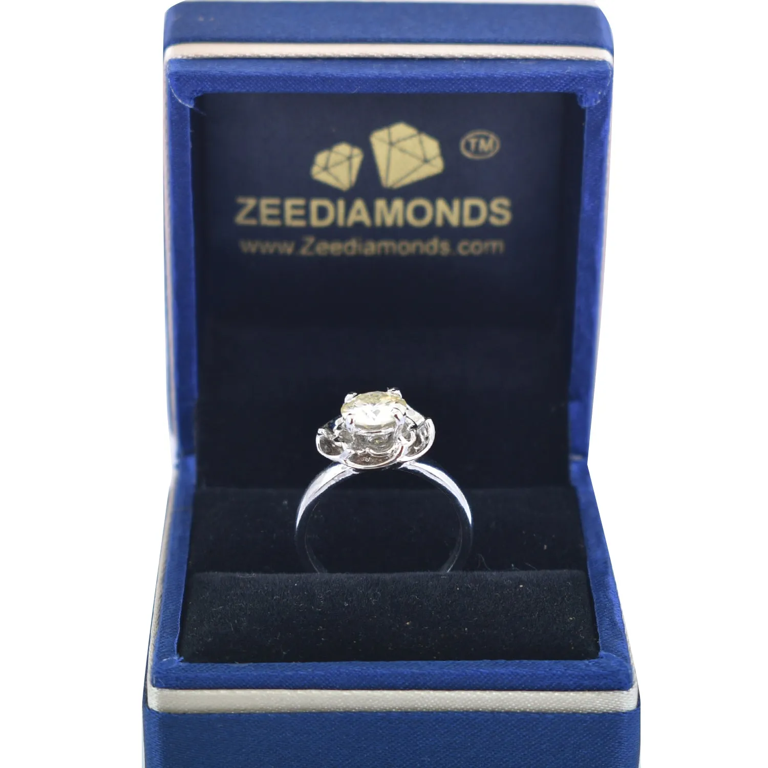 Stunning 1.40 Carat Off White Diamond Women's Ring, Elegant Look & Great Sparkle ! Ideal For Birthday Gift, Certified Diamond!