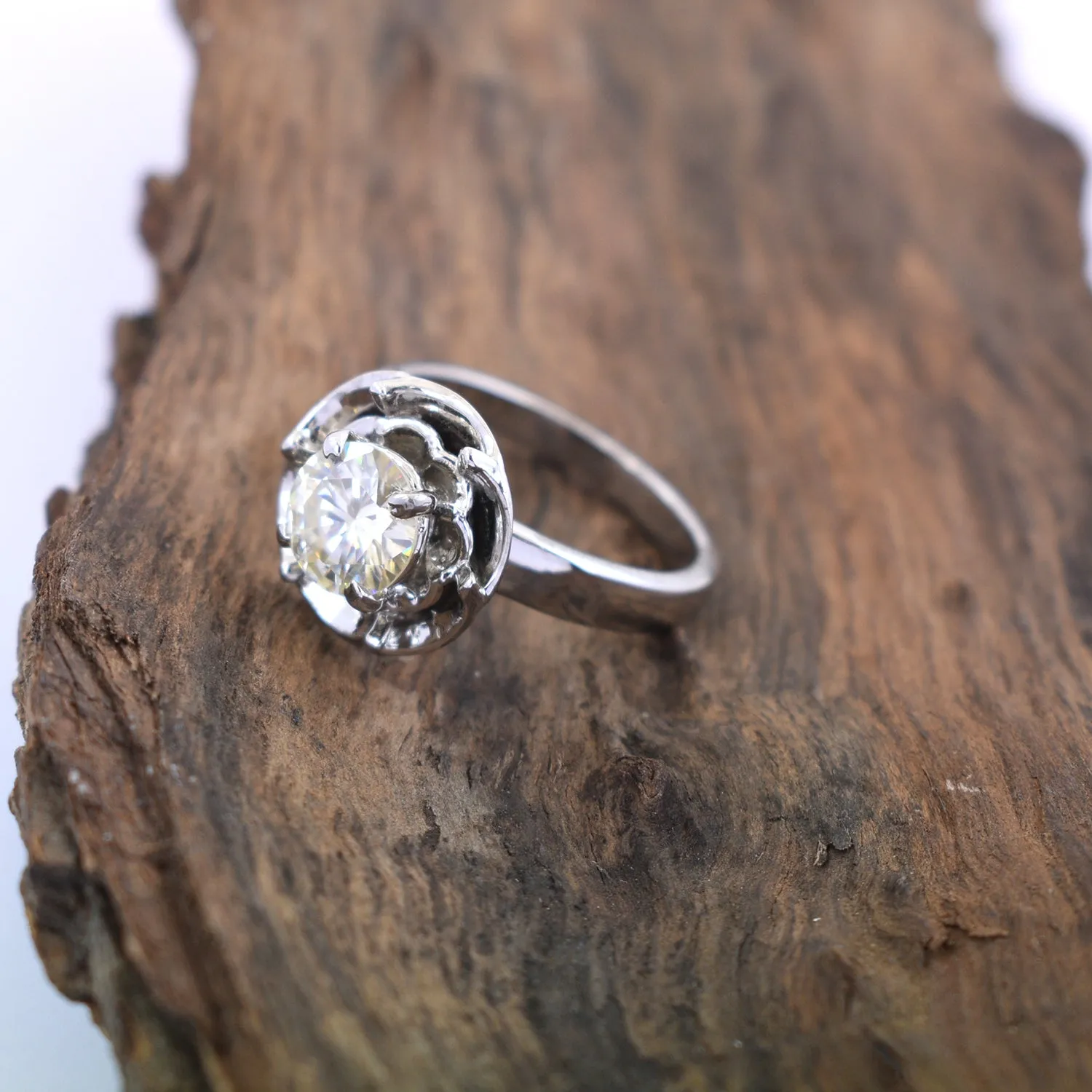 Stunning 1.40 Carat Off White Diamond Women's Ring, Elegant Look & Great Sparkle ! Ideal For Birthday Gift, Certified Diamond!