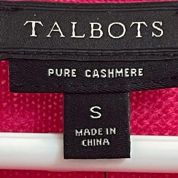 Talbots NWT Cashmere Cardigan, Pink, Button Up, Long Sleeve, Size Women Small