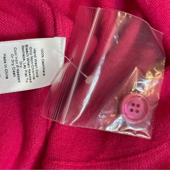 Talbots NWT Cashmere Cardigan, Pink, Button Up, Long Sleeve, Size Women Small