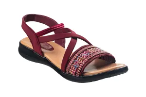 Titas Ladies Maroon Sandal