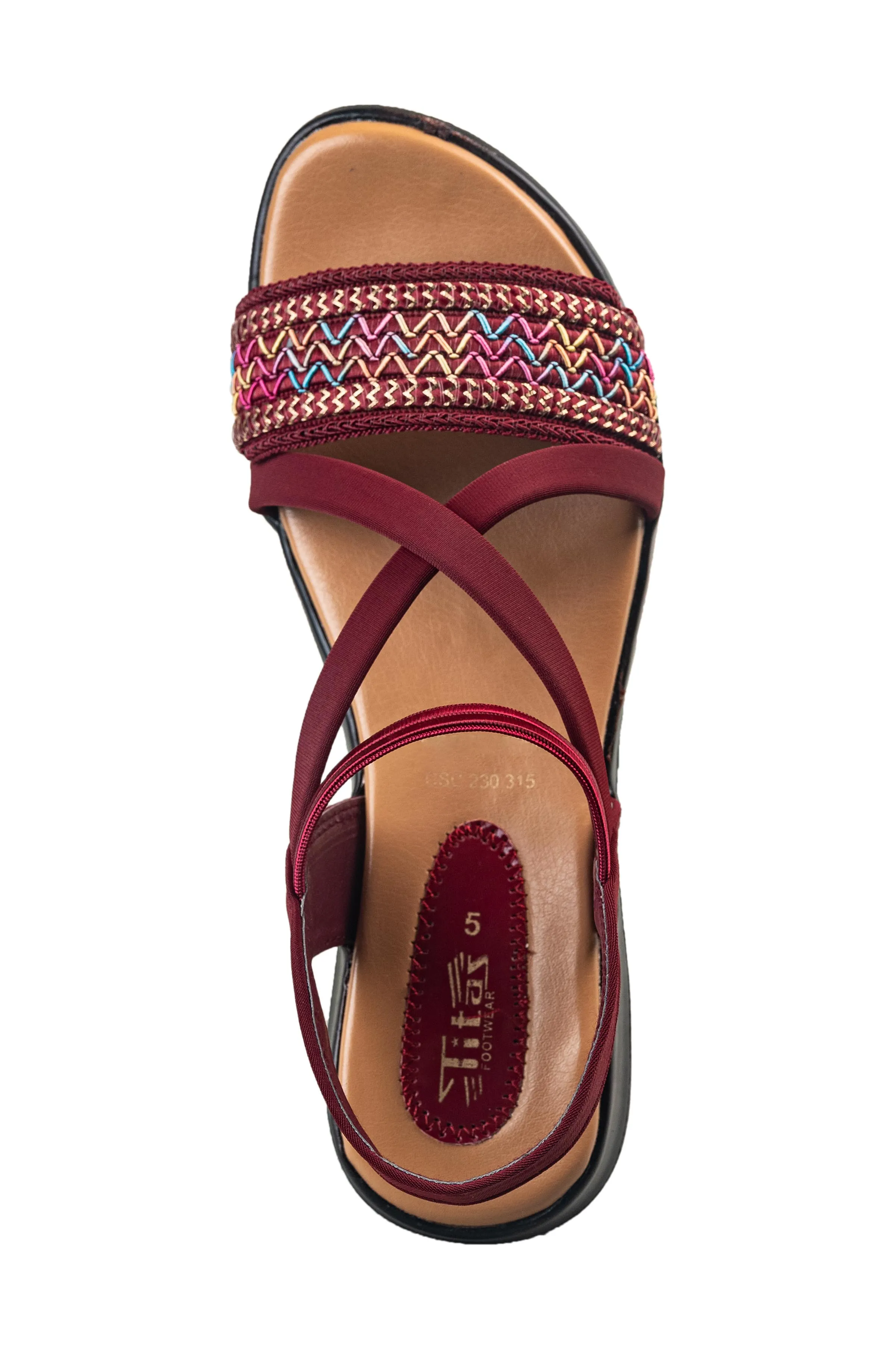 Titas Ladies Maroon Sandal
