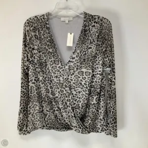 Top Long Sleeve By Anthropologie In Animal Print, Size: L