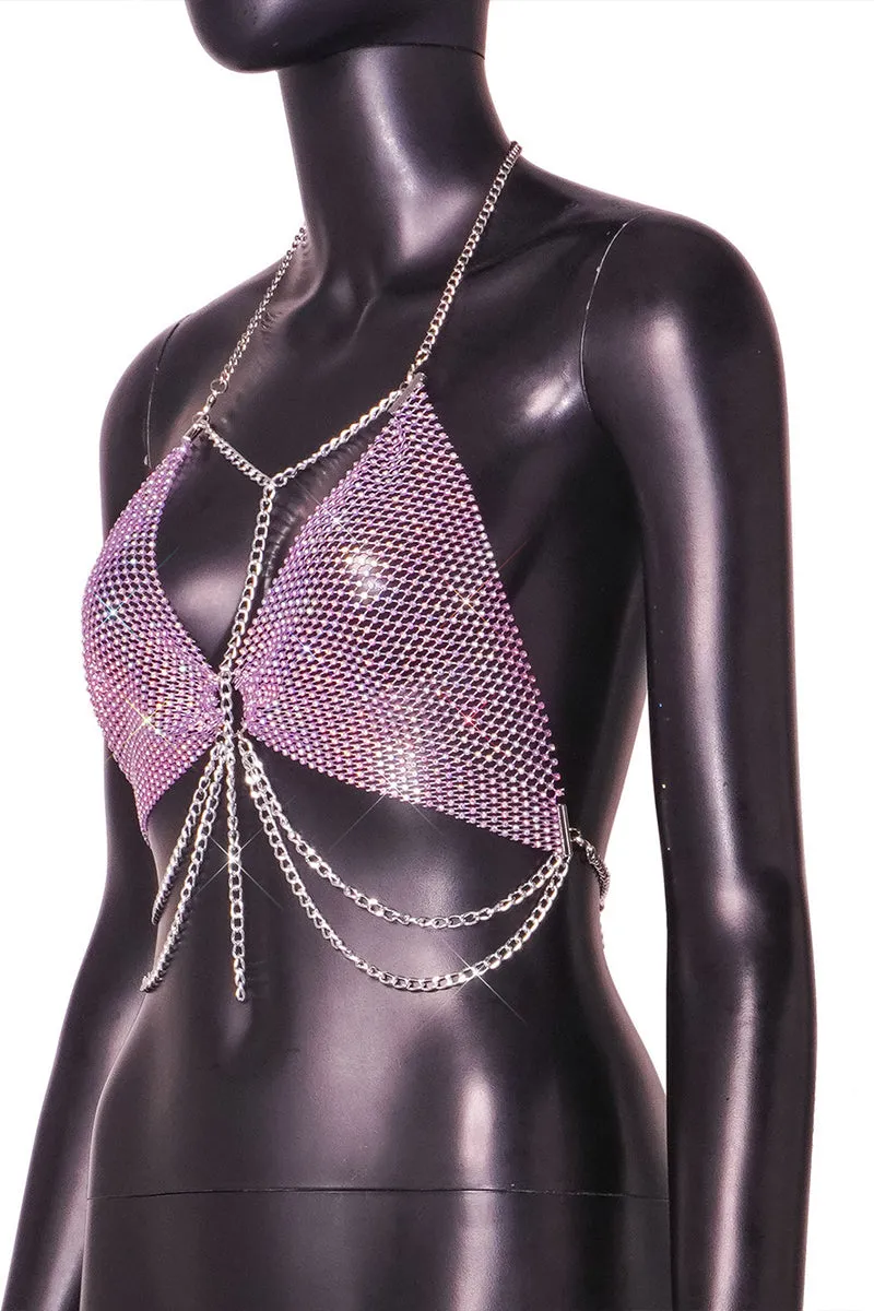TR3003 Fishnet Bodychain Top