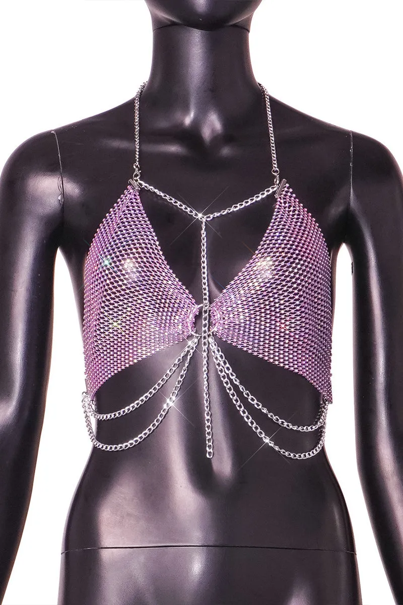 TR3003 Fishnet Bodychain Top