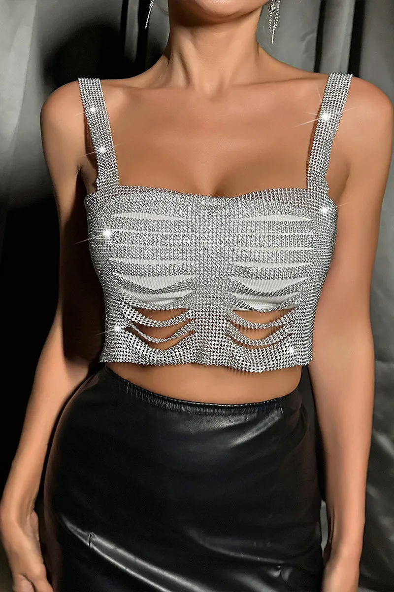 TR3030 Rhinestones Tank Top