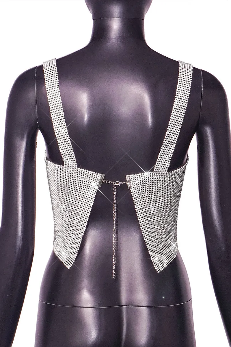 TR3030 Rhinestones Tank Top
