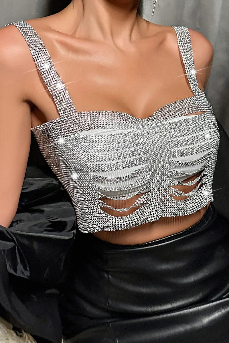 TR3030 Rhinestones Tank Top