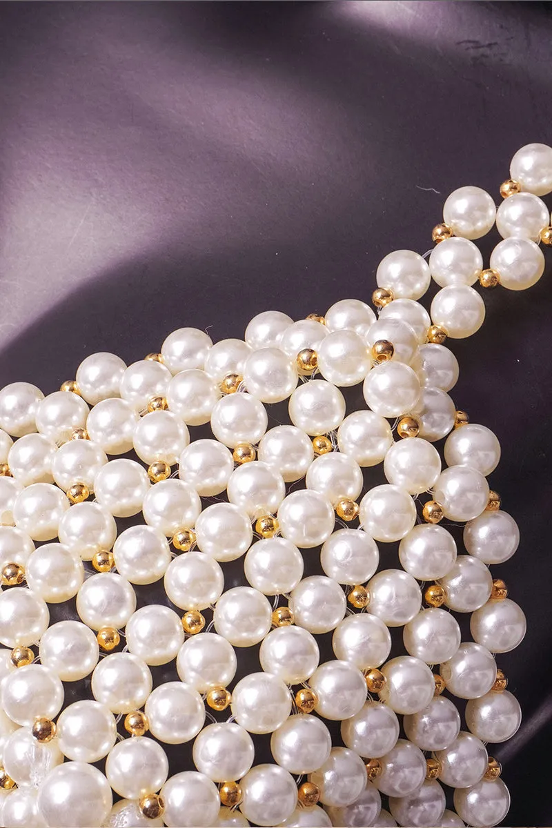 TR3032 Pearls Bralette Top
