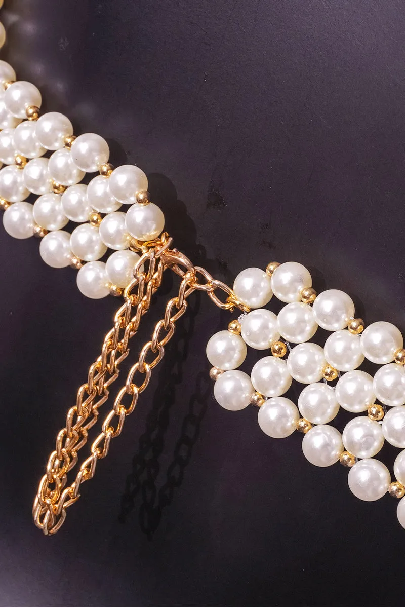 TR3032 Pearls Bralette Top