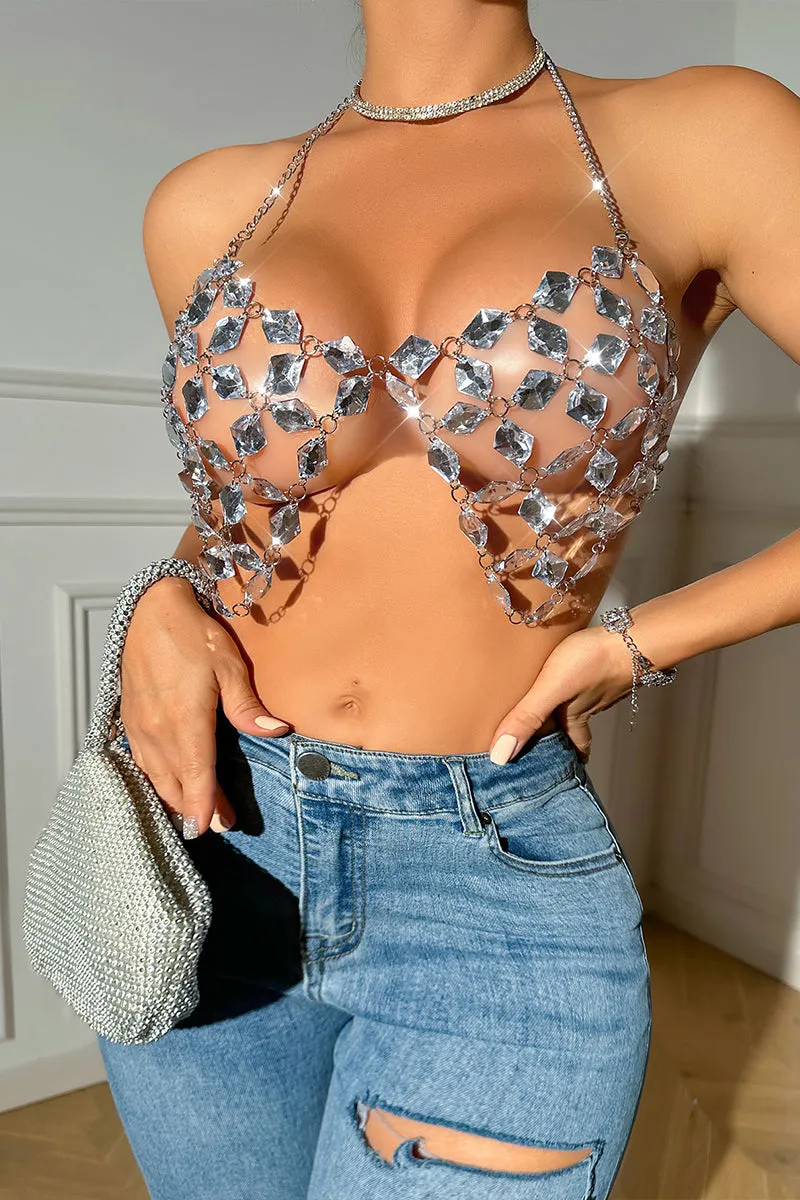 TR3039 Gems Bralette Top