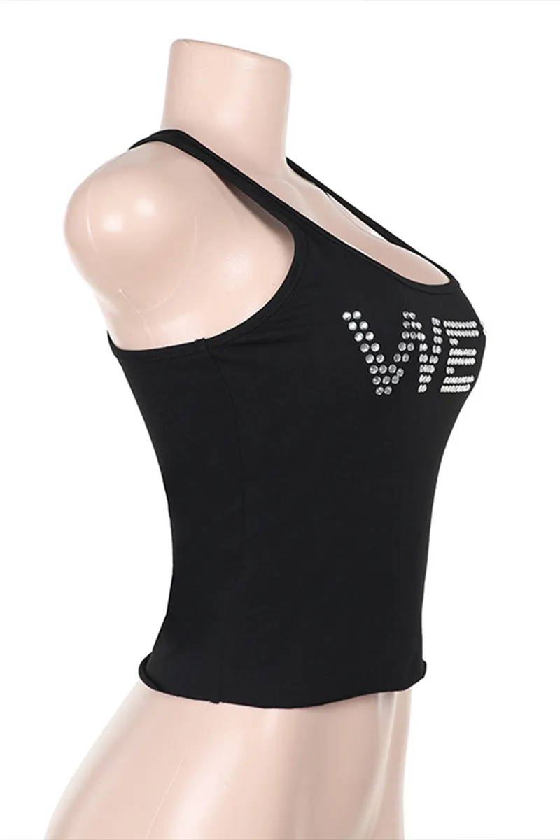TR3153 Rhinestones Tank Top