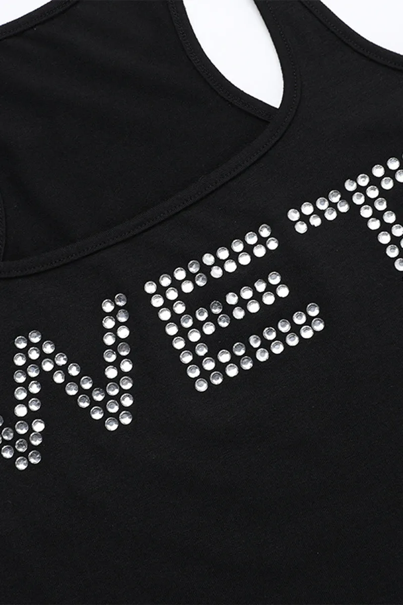 TR3153 Rhinestones Tank Top