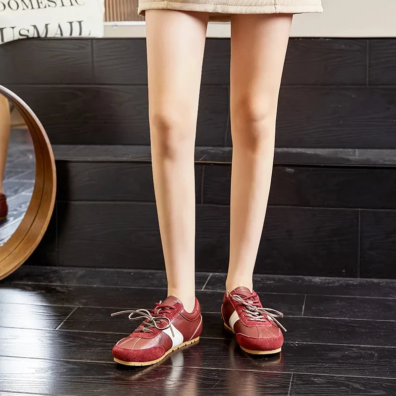 Training Shoes Female Genuine Leather - New Spring Flat Sneakers Ladies Casual Forrest Gump Shoes Women