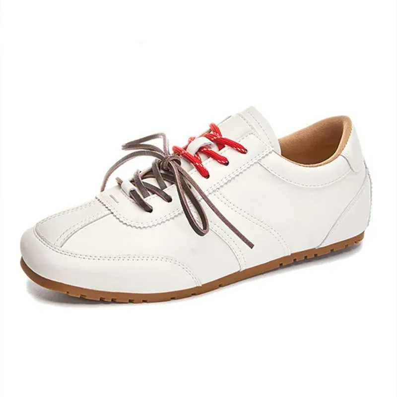 Training Shoes Female Genuine Leather - New Spring Flat Sneakers Ladies Casual Forrest Gump Shoes Women