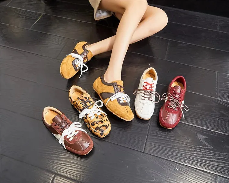 Training Shoes Female Genuine Leather - New Spring Flat Sneakers Ladies Casual Forrest Gump Shoes Women
