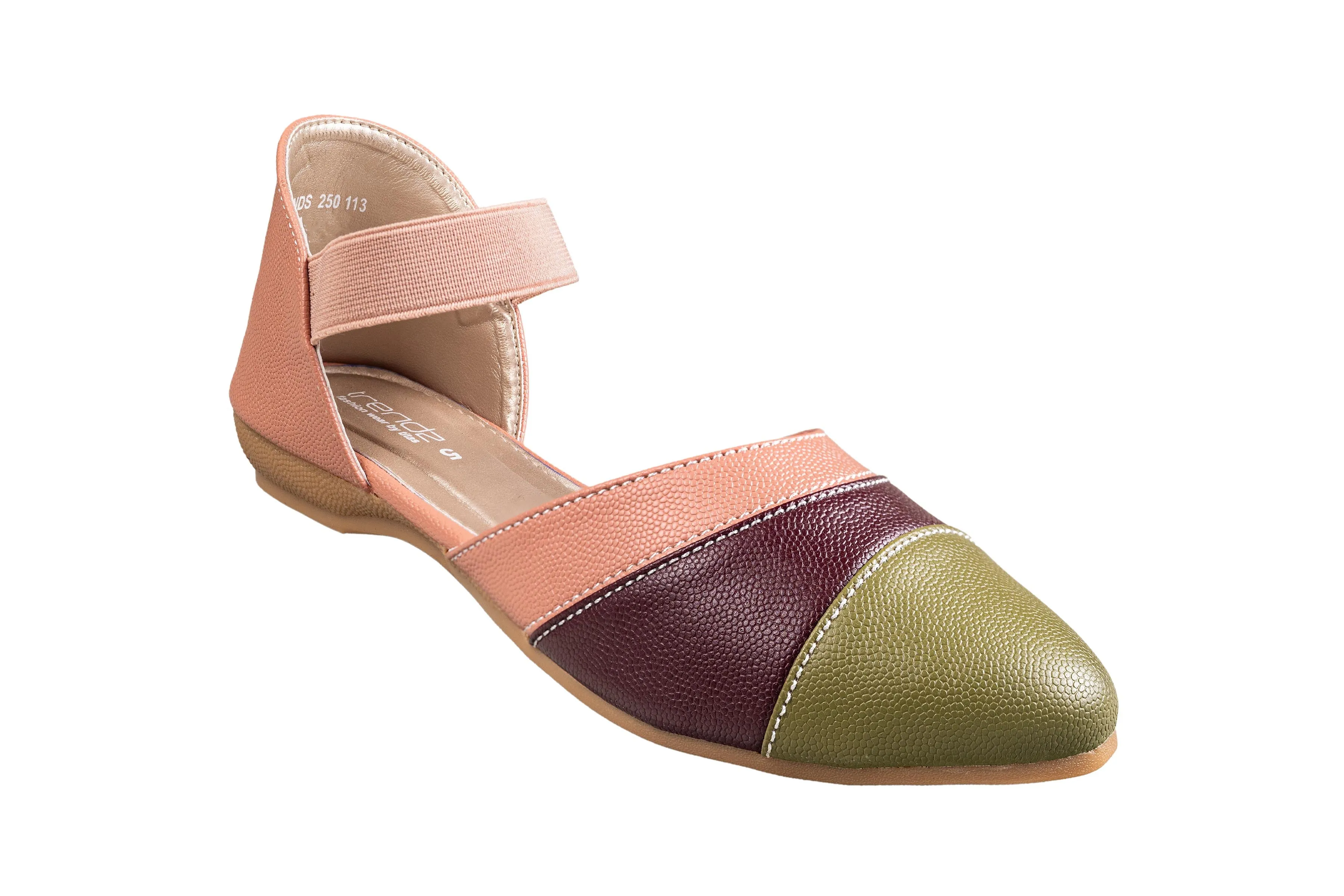 Trendz Peach Multi Casual Sandal for Women (Trnz S 250113)