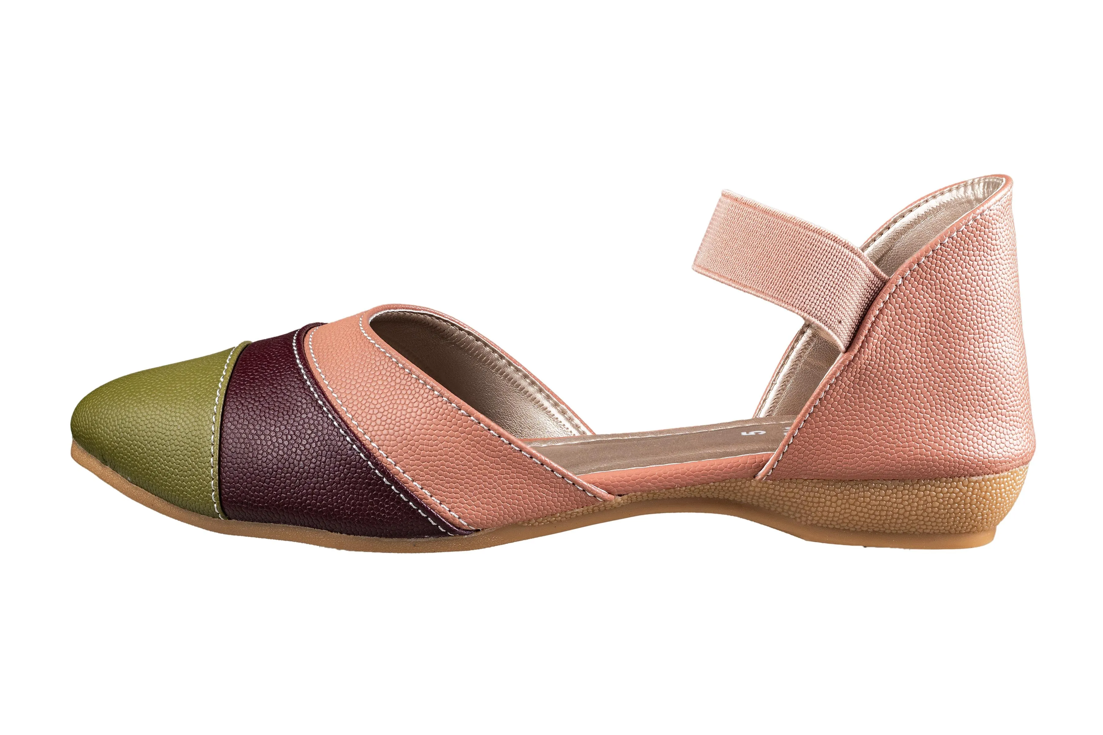 Trendz Peach Multi Casual Sandal for Women (Trnz S 250113)