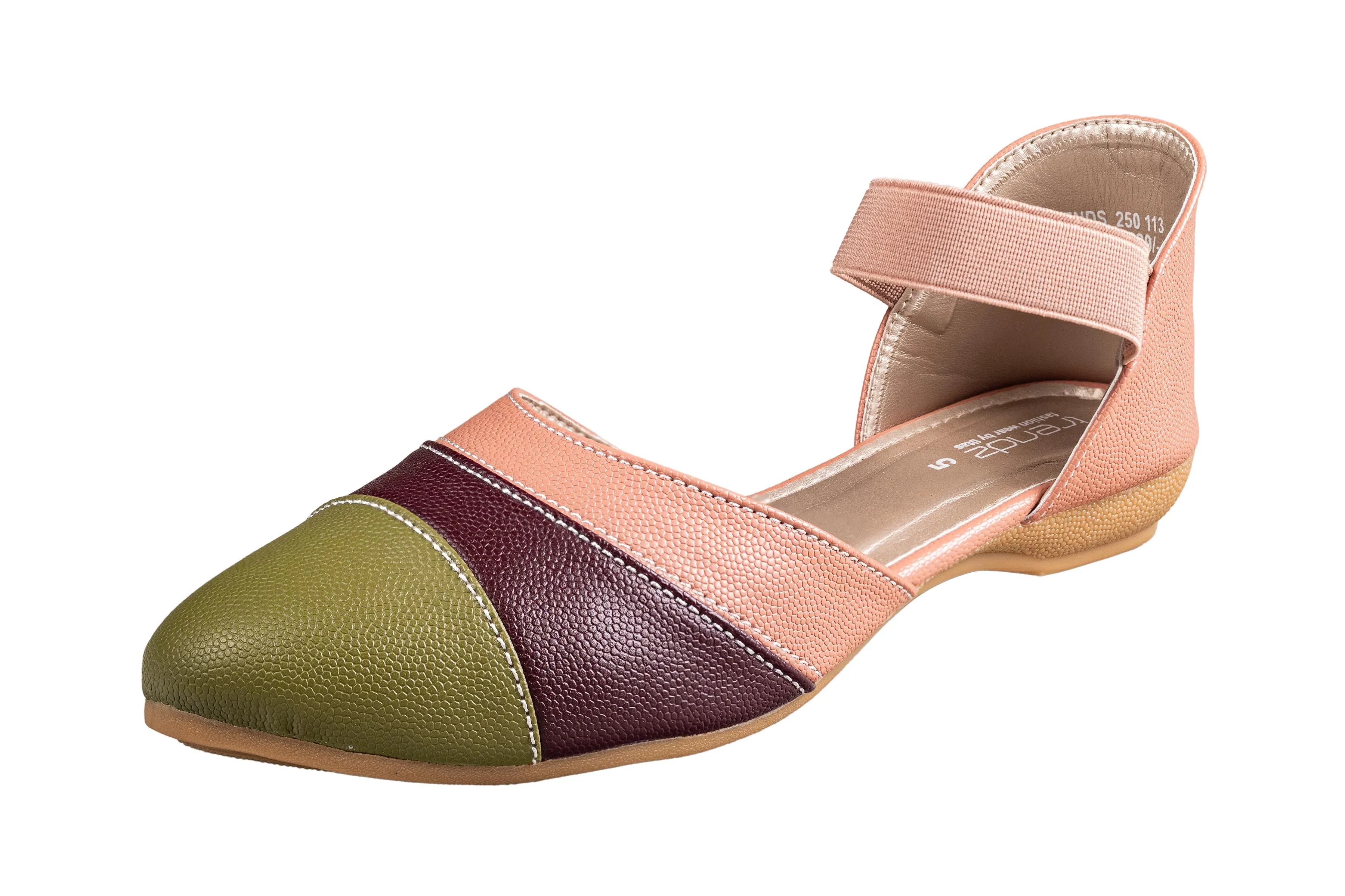 Trendz Peach Multi Casual Sandal for Women (Trnz S 250113)