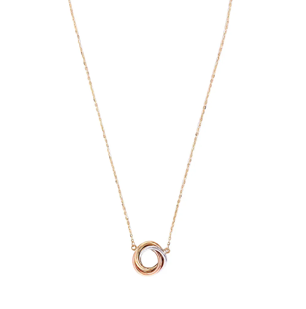 Tricolor Love Knot Necklace