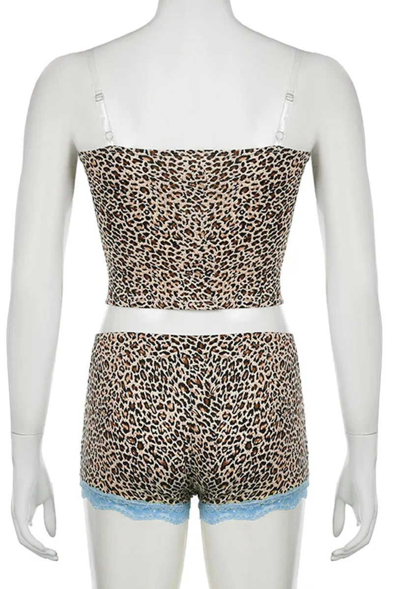 UR3052 Leopard Camis and Shorts Set