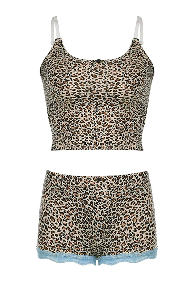 UR3052 Leopard Camis and Shorts Set
