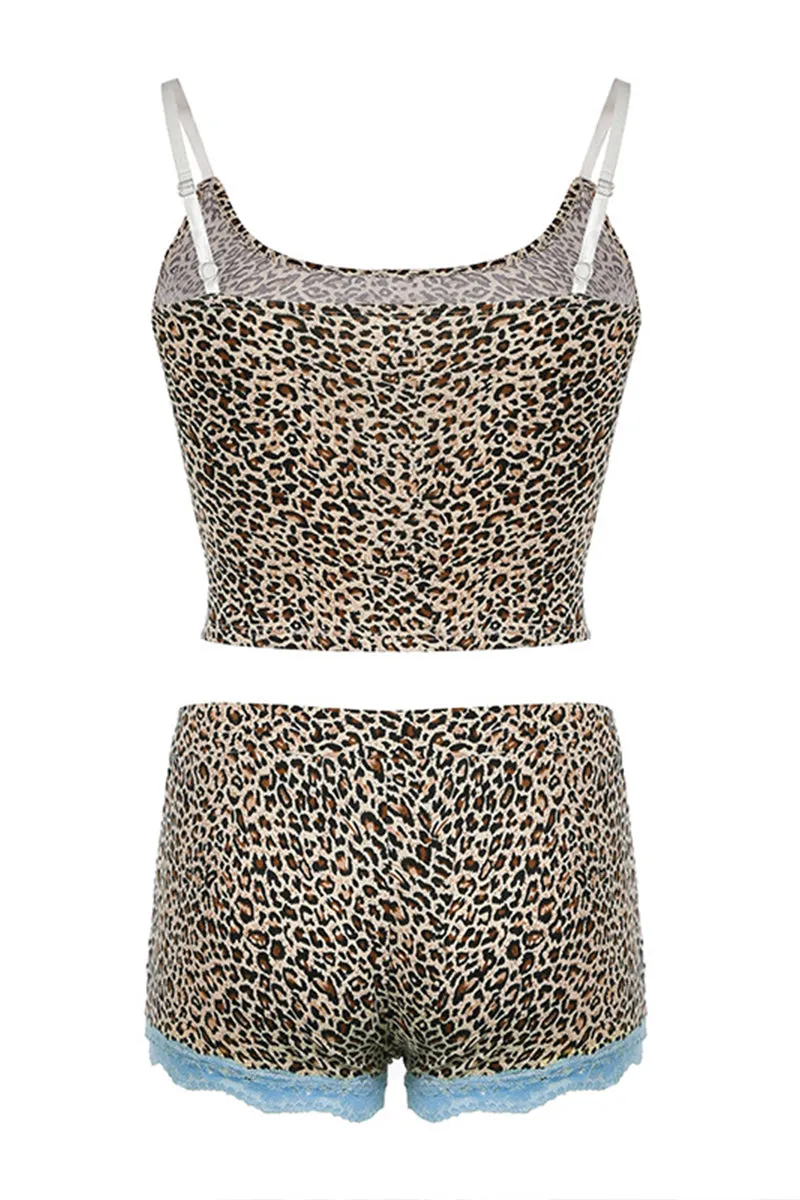 UR3052 Leopard Camis and Shorts Set
