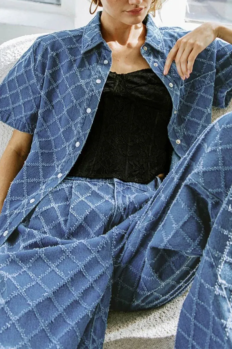 UR3080 Denim Shirt and Pants Set