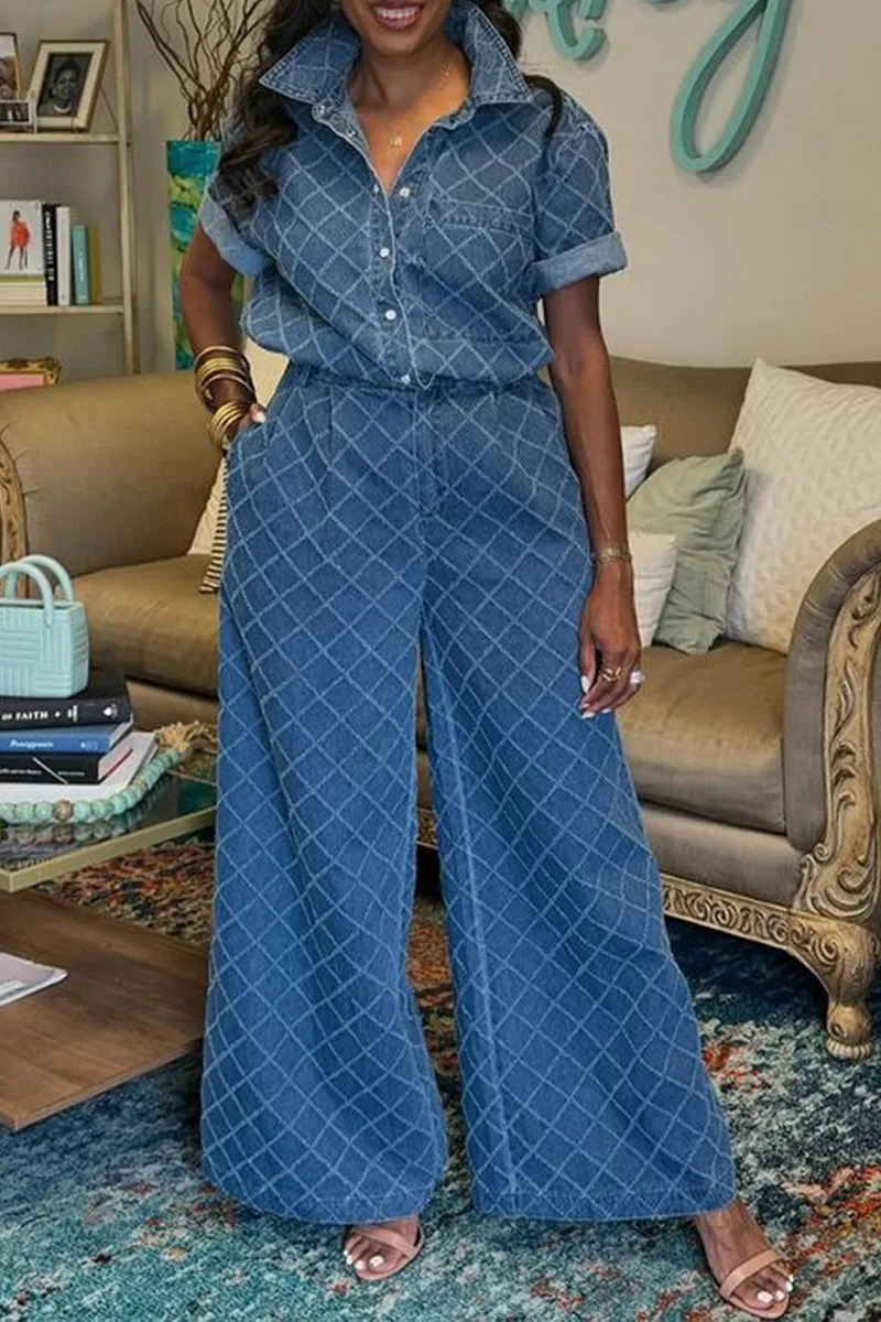 UR3080 Denim Shirt and Pants Set